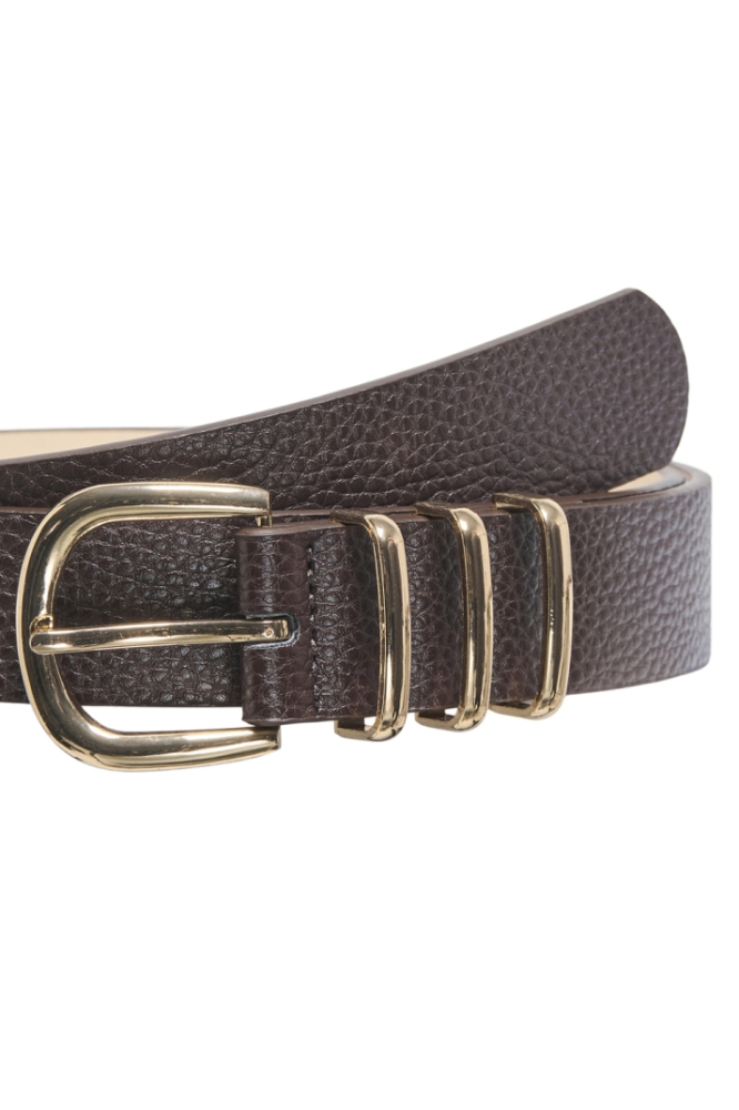 ONLVIOLA PU JEANS BELT ACC 15327840 SEAL BROWN/LIGHT GOLD
